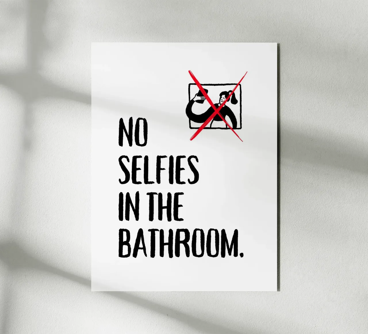 NIENTE SELFIE IN BAGNO. alluminio dibond da ArtDesign by KBK