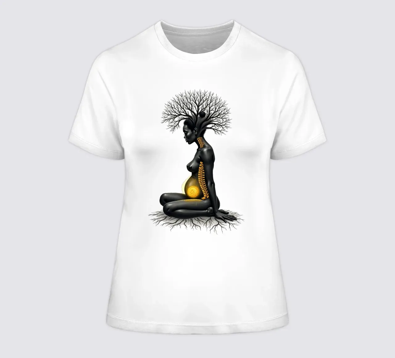 Goldene Töchter: Mutter verwurzelt im Licht Frauen T-Shirt von Dustlight Atelier