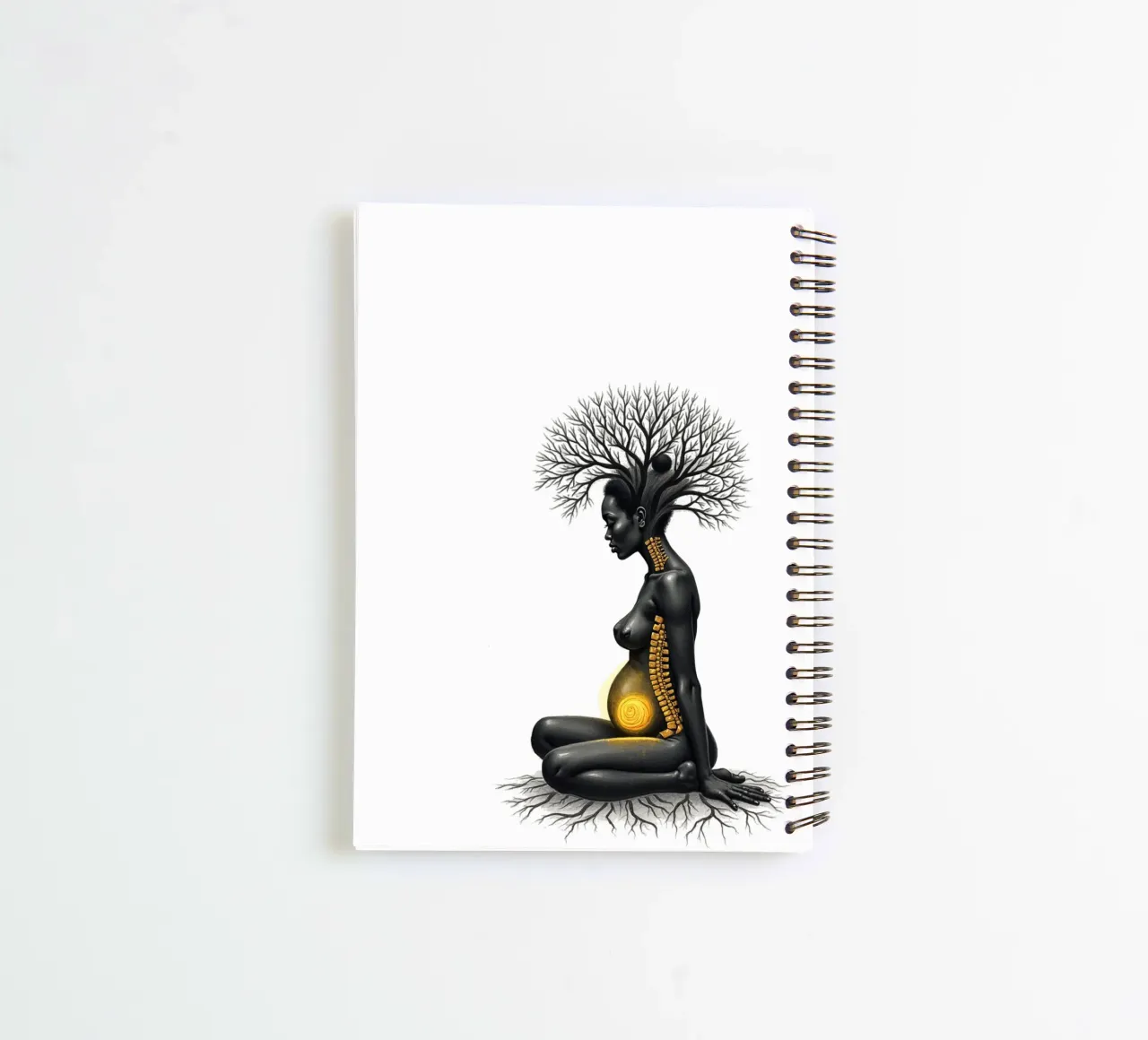 Golden Daughters: Mother Rooted in Light spiral notebook by Dustlight Atelier