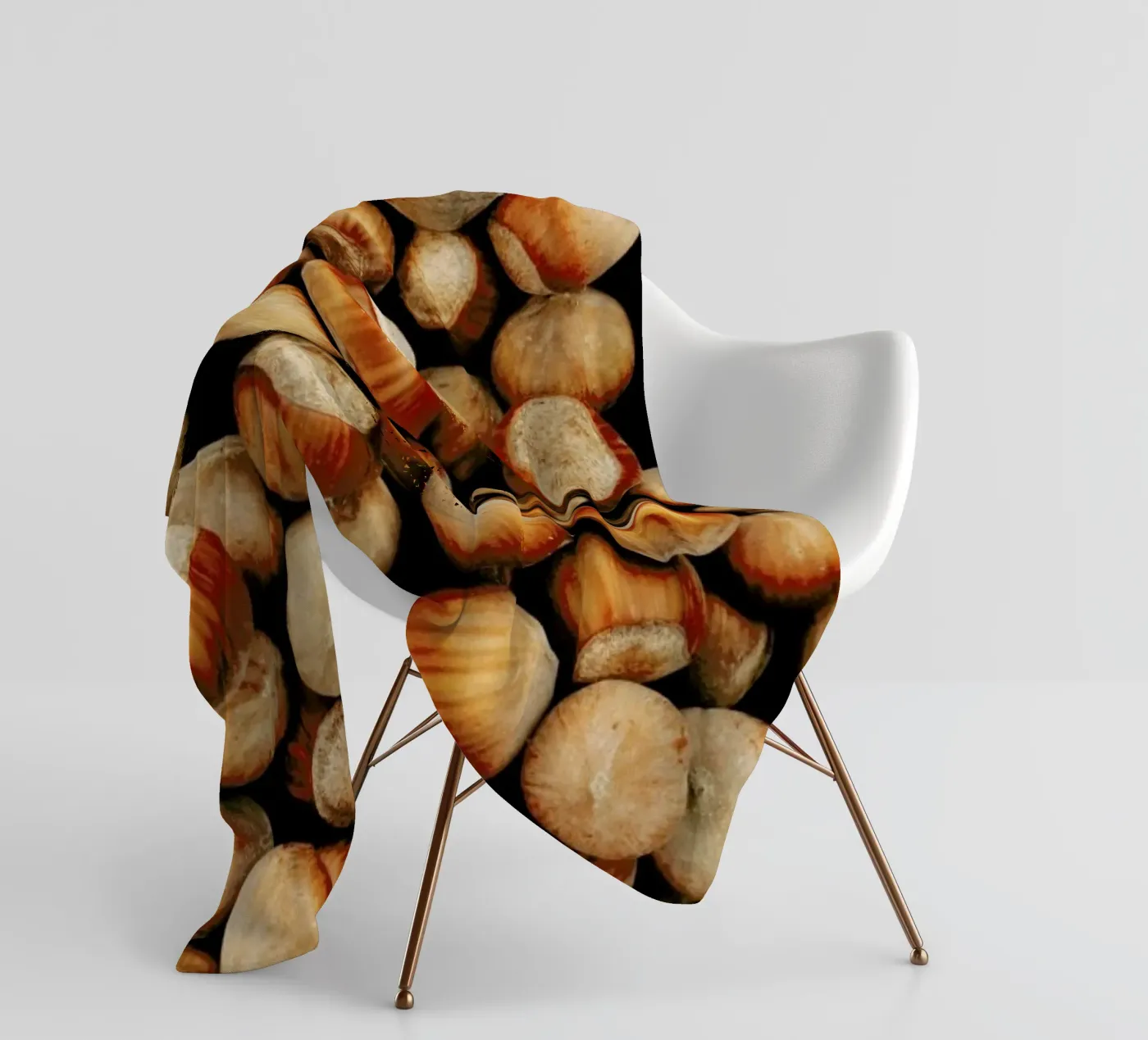 Hazelnuts fleece blanket by Sebastian Hilgetag