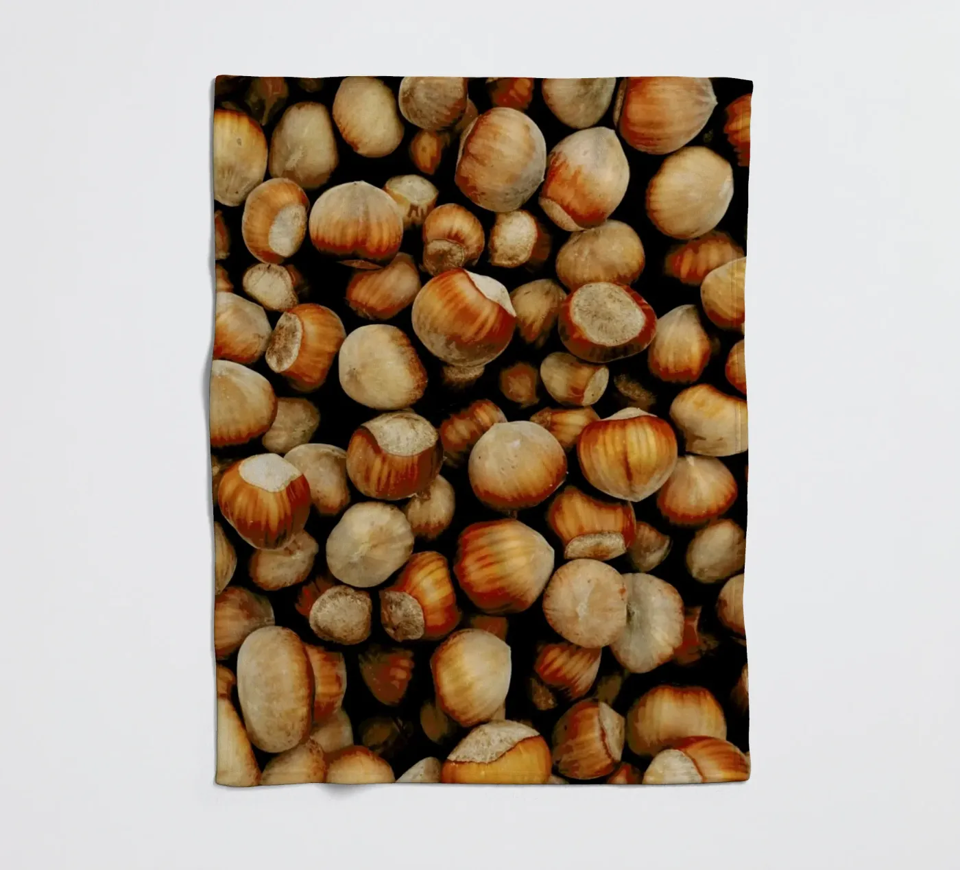 Hazelnuts fleece blanket by Sebastian Hilgetag