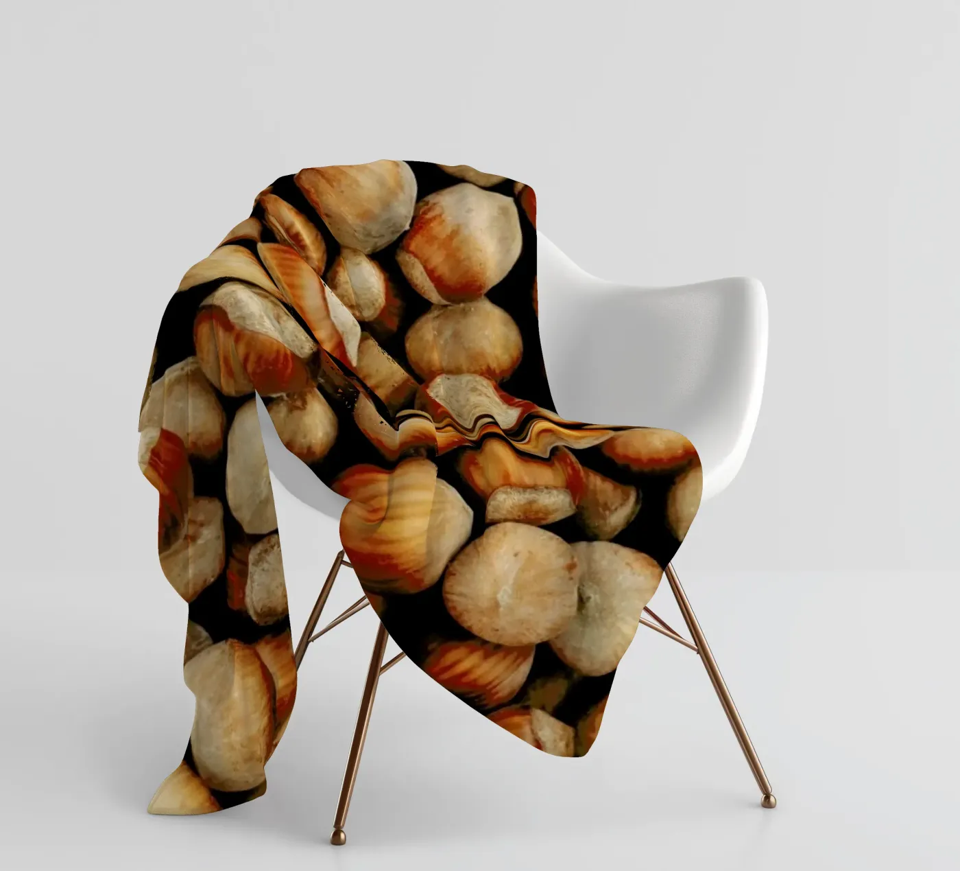Hazelnuts fleece blanket by Sebastian Hilgetag