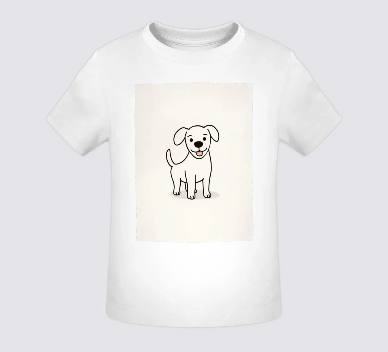 Carino cucciolo bianco in piedi felice su uno sfondo chiaro maglietta neonato da DesignDoodle