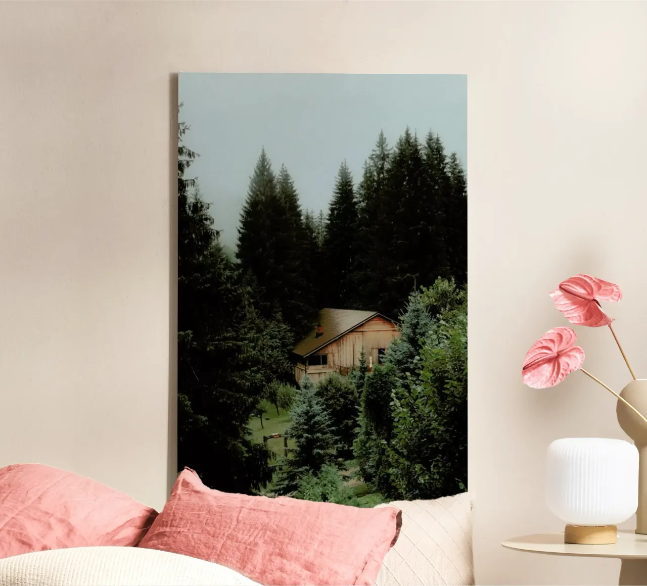 The Cabin In The Forest tela con Cornice a cassetta da Sebastian Hilgetag