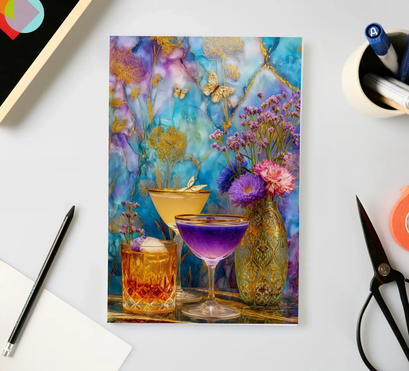Summer drinks notebook by Justyna Jaszke JBJart