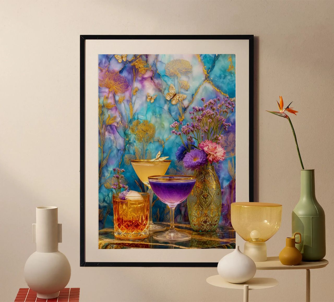 Sommerliche Getränke Poster von Justyna Jaszke JBJart