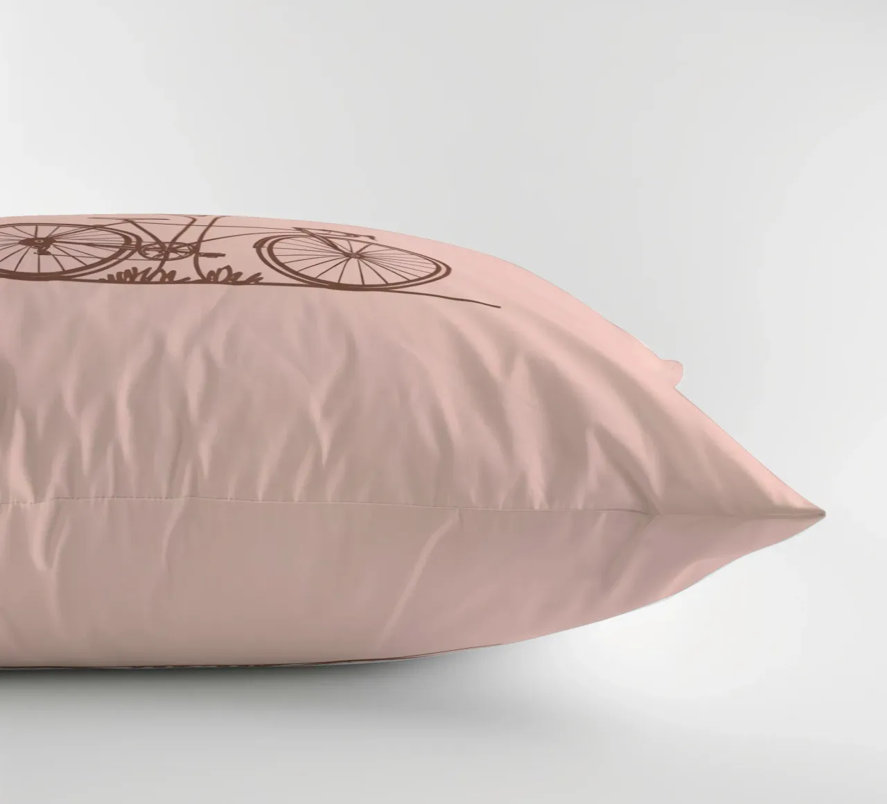 Bicicletta appoggiata ad un albero in un parco dal design semplice cuscino da DesignDoodle