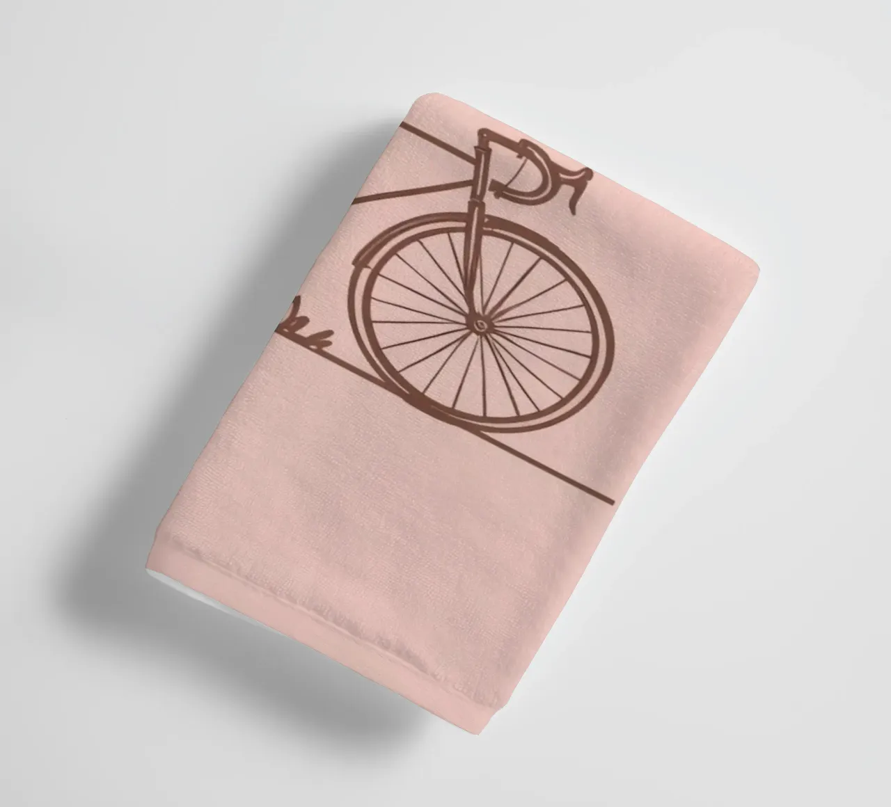 Bicicletta appoggiata ad un albero in un parco dal design semplice asciugamano da bagno da DesignDoodle