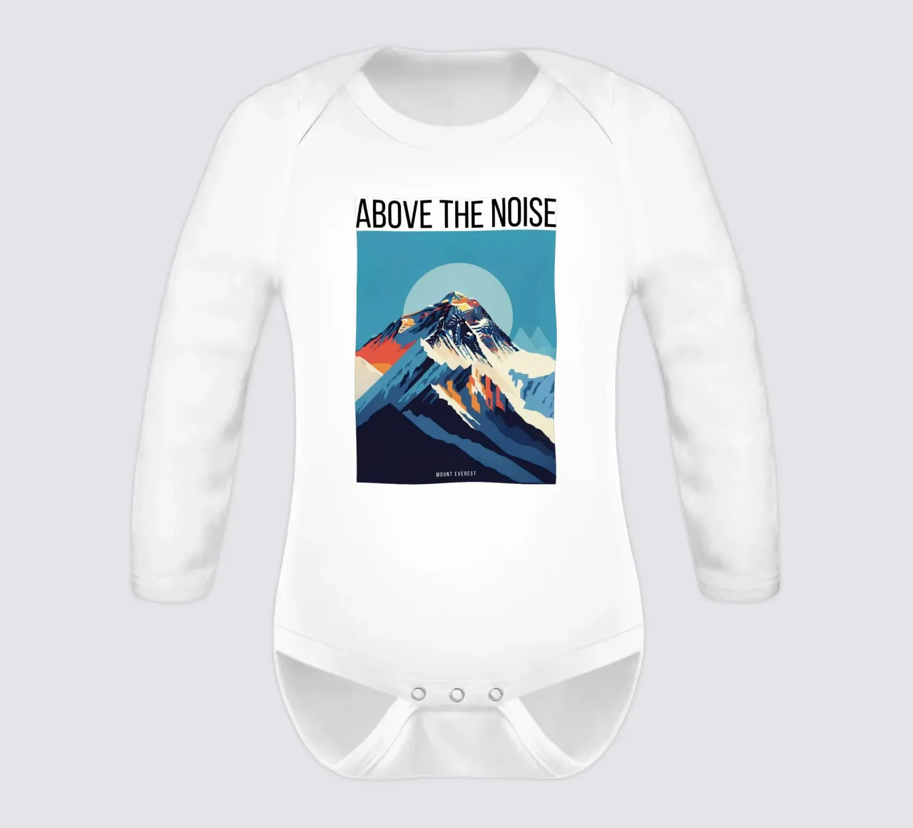 ABOVE THE NOISE - MOUNT EVEREST body neonato maniche lunghe da ZEN VACATION
