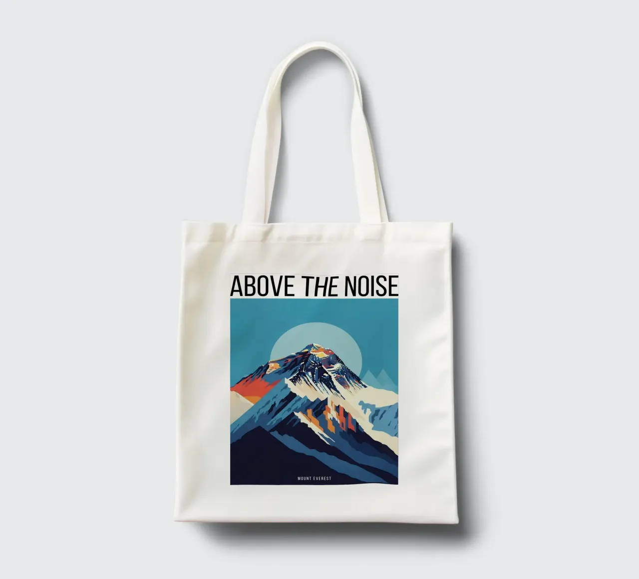 ABOVE THE NOISE - MOUNT EVEREST borsa in juta da ZEN VACATION
