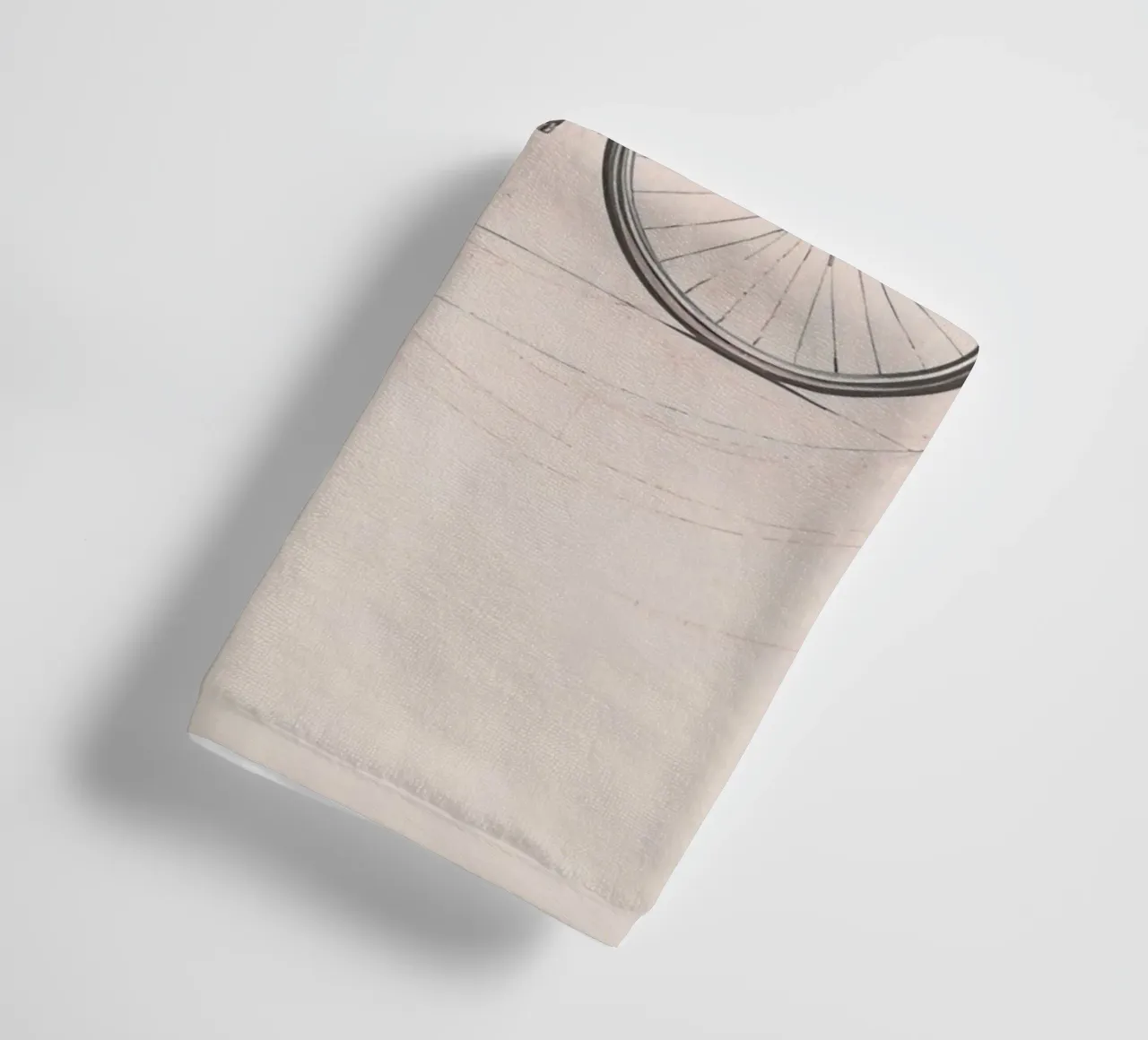 Bicycle sketch illustrating motion with swirling lines towel by DesignDoodle