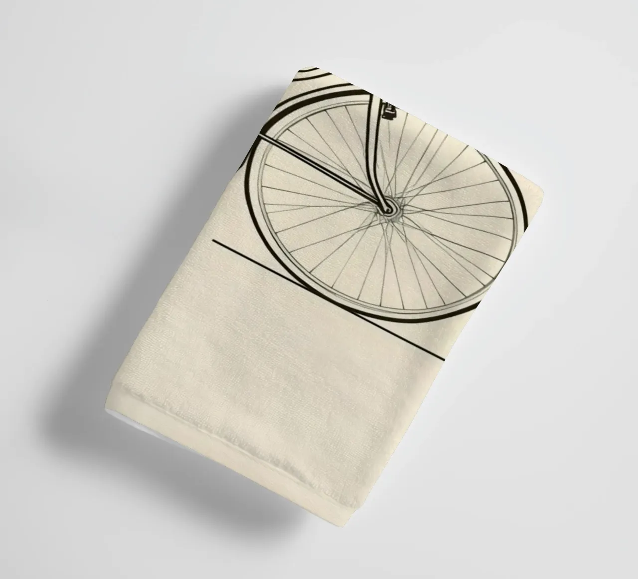 Vintage bicycle with a basket on the side towel by DesignDoodle
