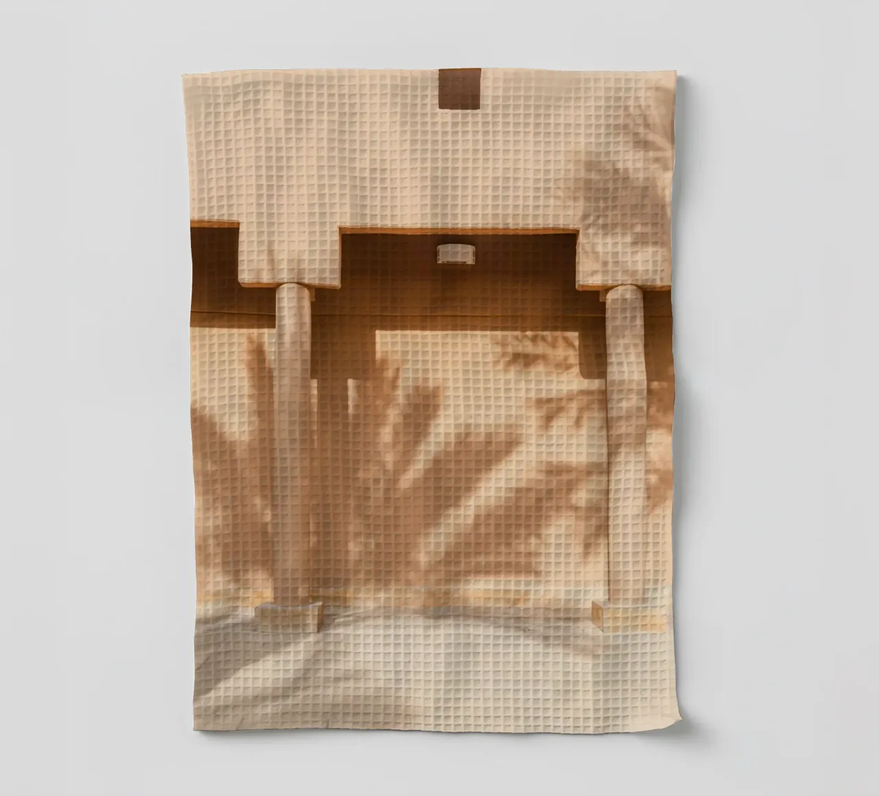 Shadow of a palm tree on the wall canovaccio da cucina da photolovers
