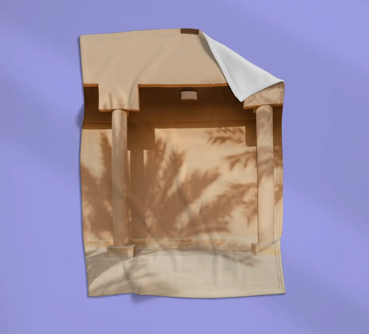 Shadow of a palm tree on the wall coperta in pile da photolovers