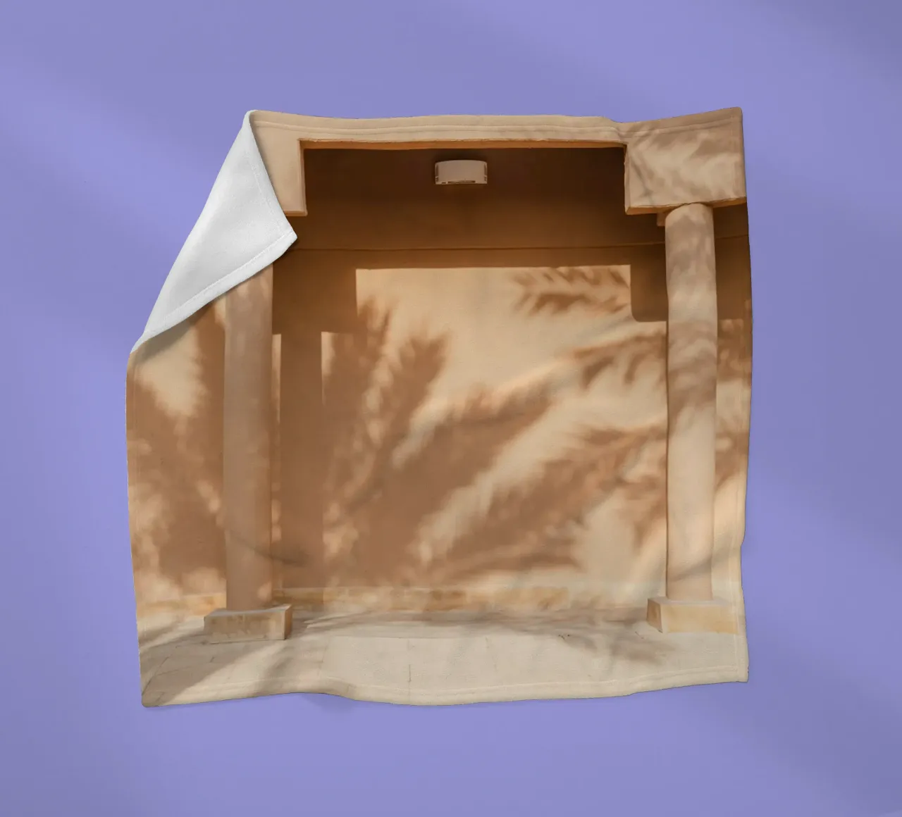 Shadow of a palm tree on the wall coperta in pile da photolovers