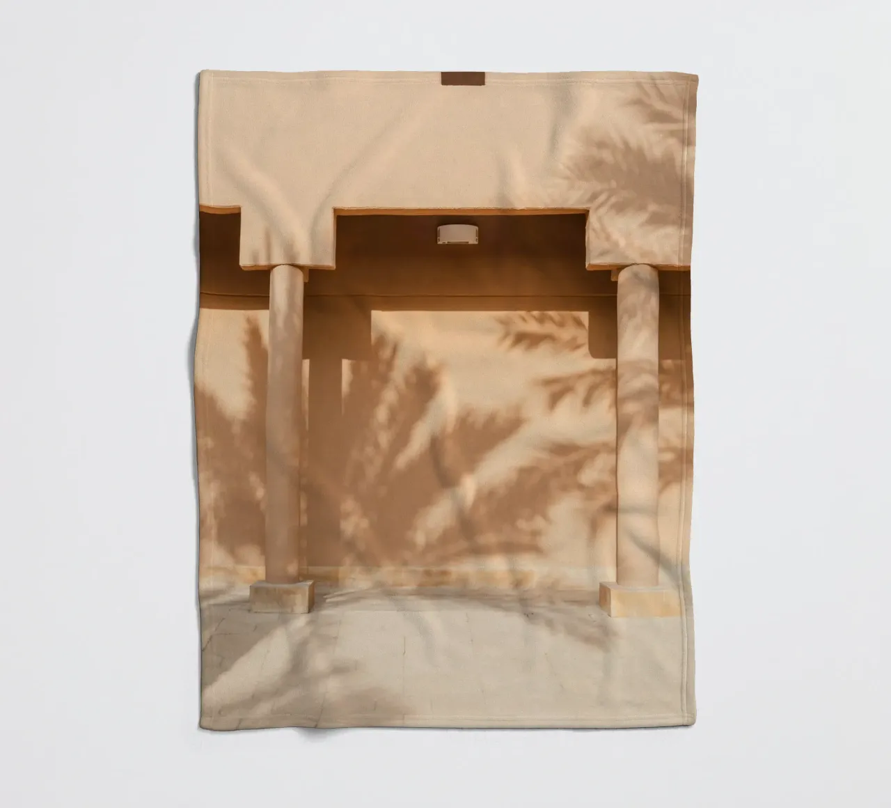 Shadow of a palm tree on the wall coperta in pile da photolovers