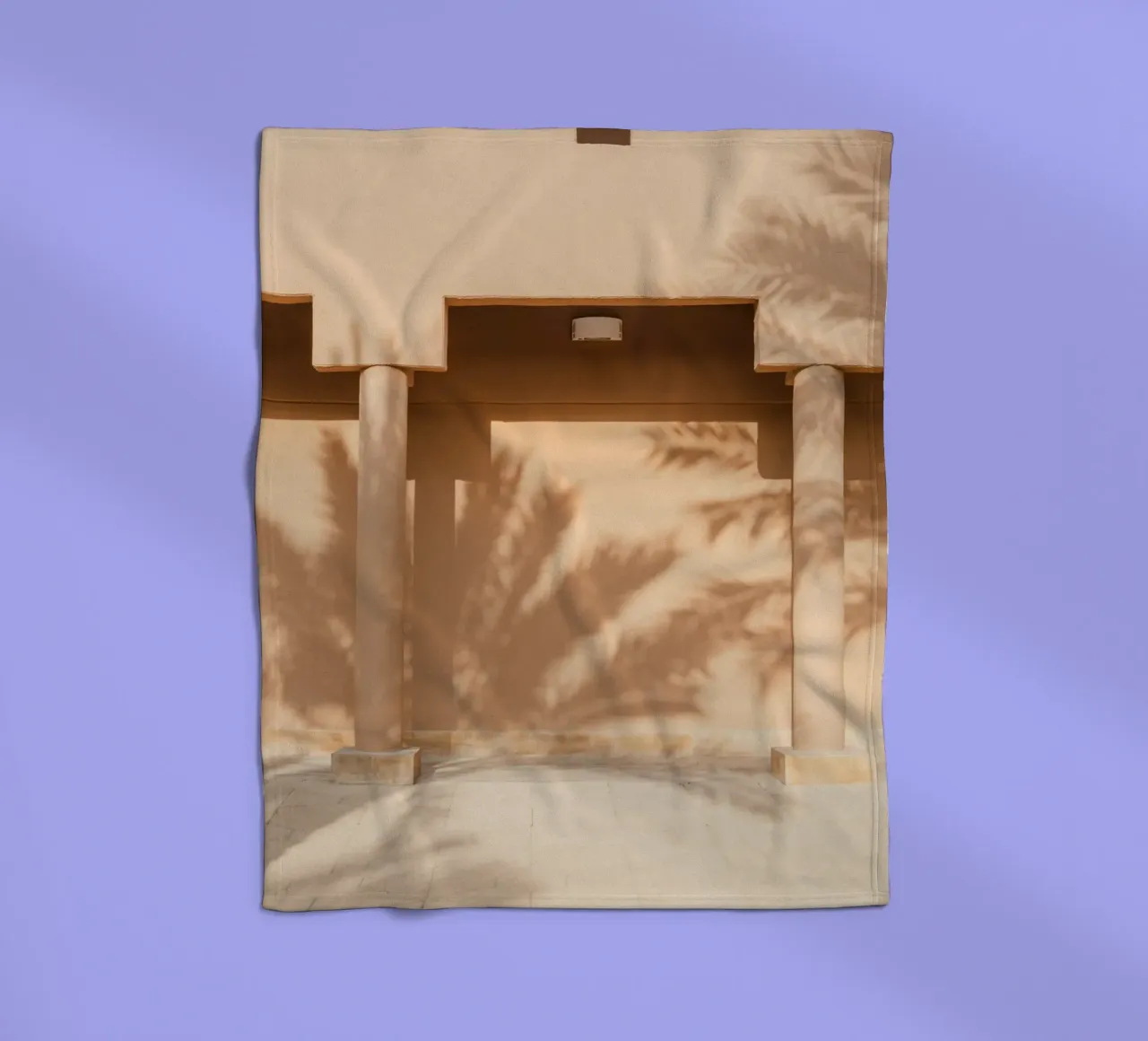 Shadow of a palm tree on the wall coperta in pile da photolovers