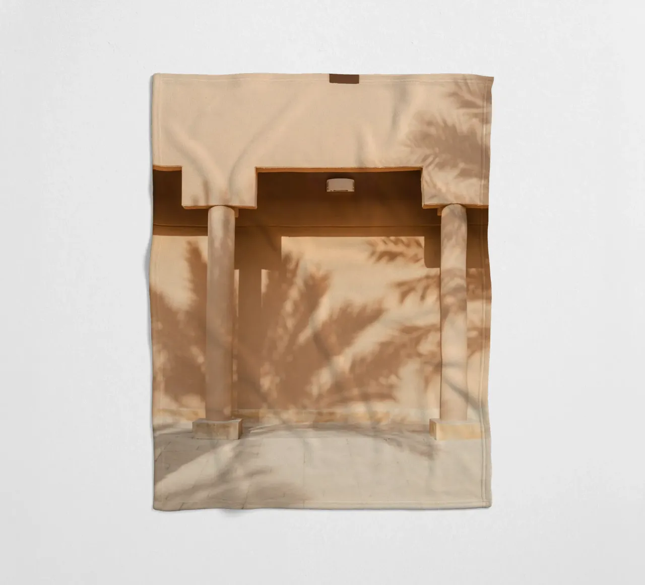 Shadow of a palm tree on the wall coperta in pile da photolovers
