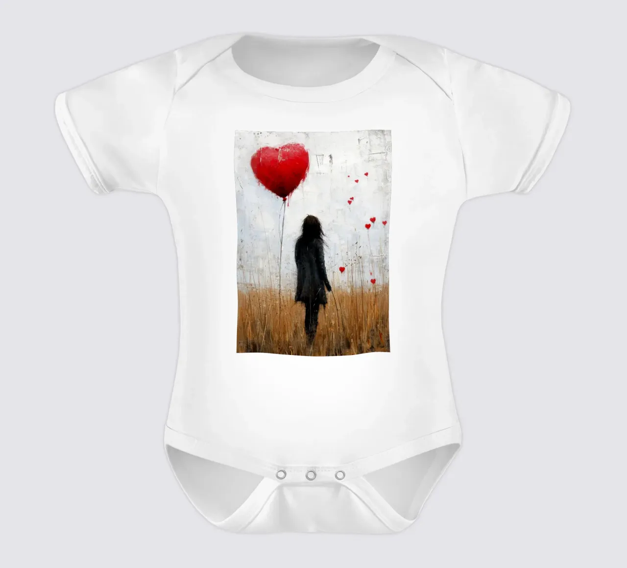 L'amore body neonato maniche corte da Lionmixart