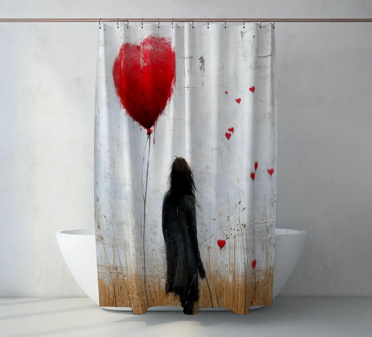 L'amore tenda da doccia da Lionmixart