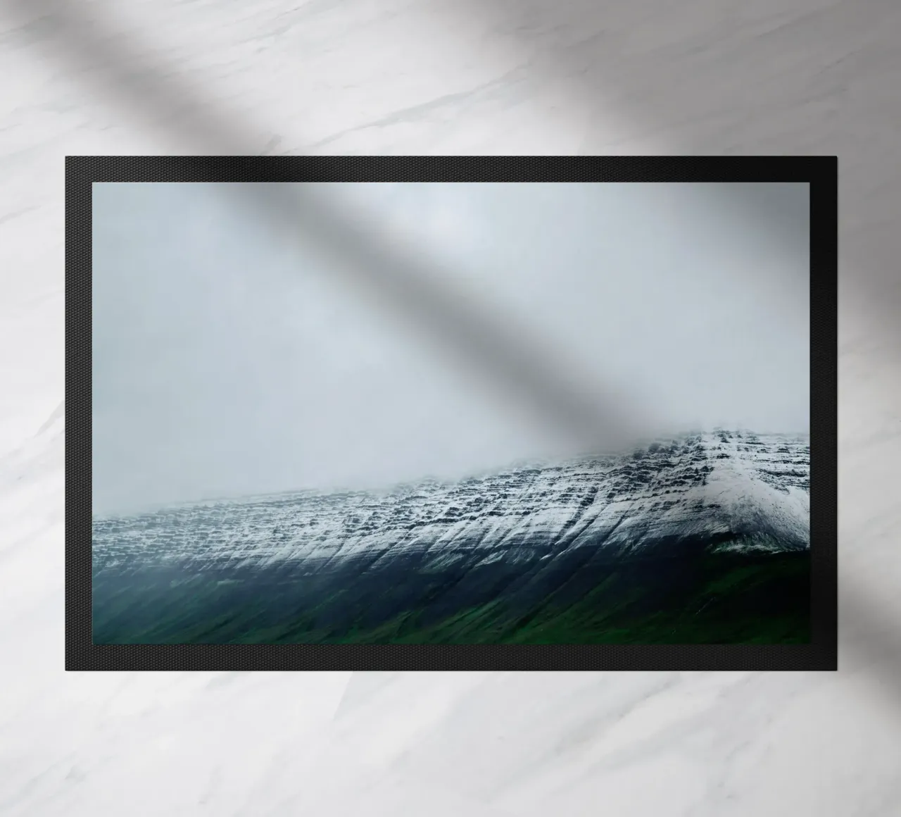 Iceland Snow Mountain doormat by KISSA STUDIO