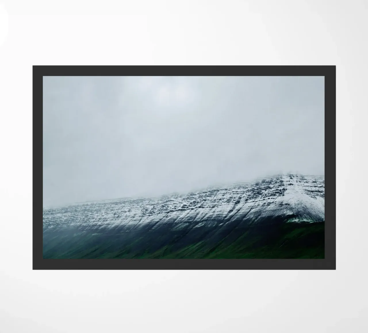 Iceland Snow Mountain doormat by KISSA STUDIO