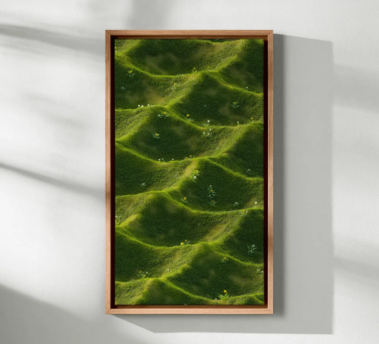 erba delle colline verdi tela con Cornice a cassetta da Earthly Visions