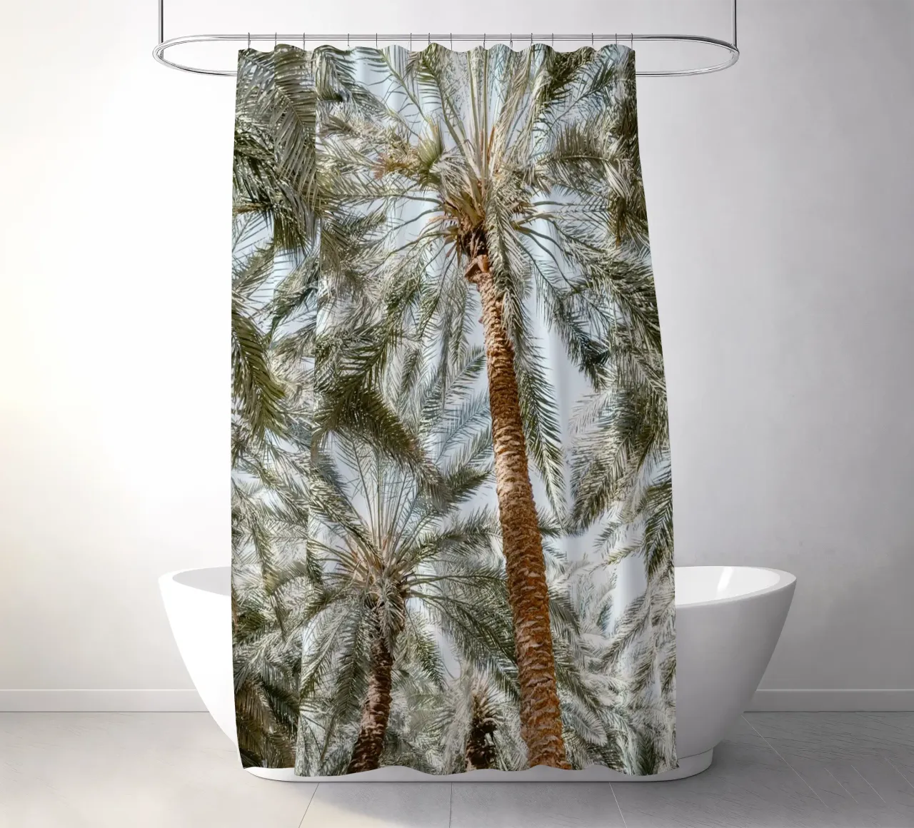 Oasis with palm trees tenda da doccia da photolovers