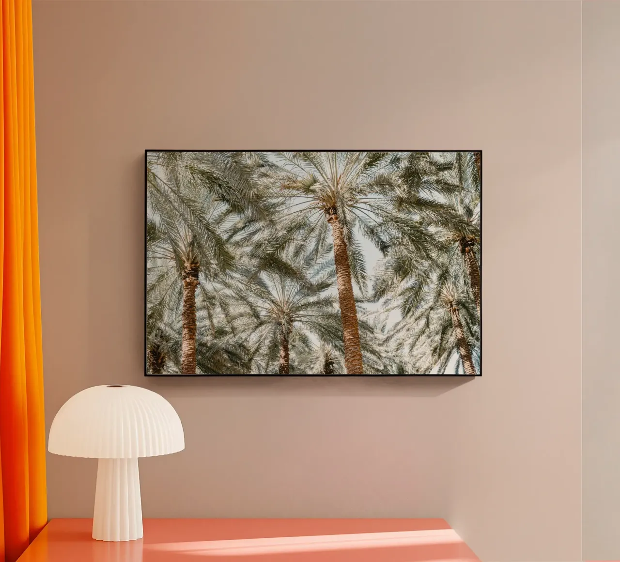 Oasis with palm trees plexiglass da photolovers