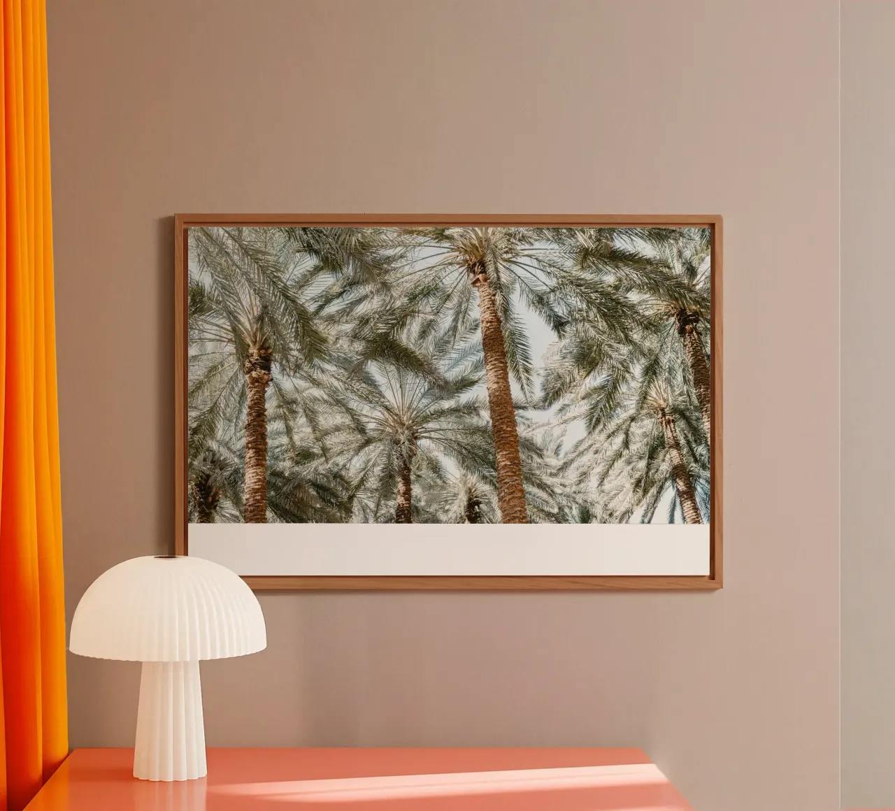 Oasis with palm trees alluminio dibond da photolovers