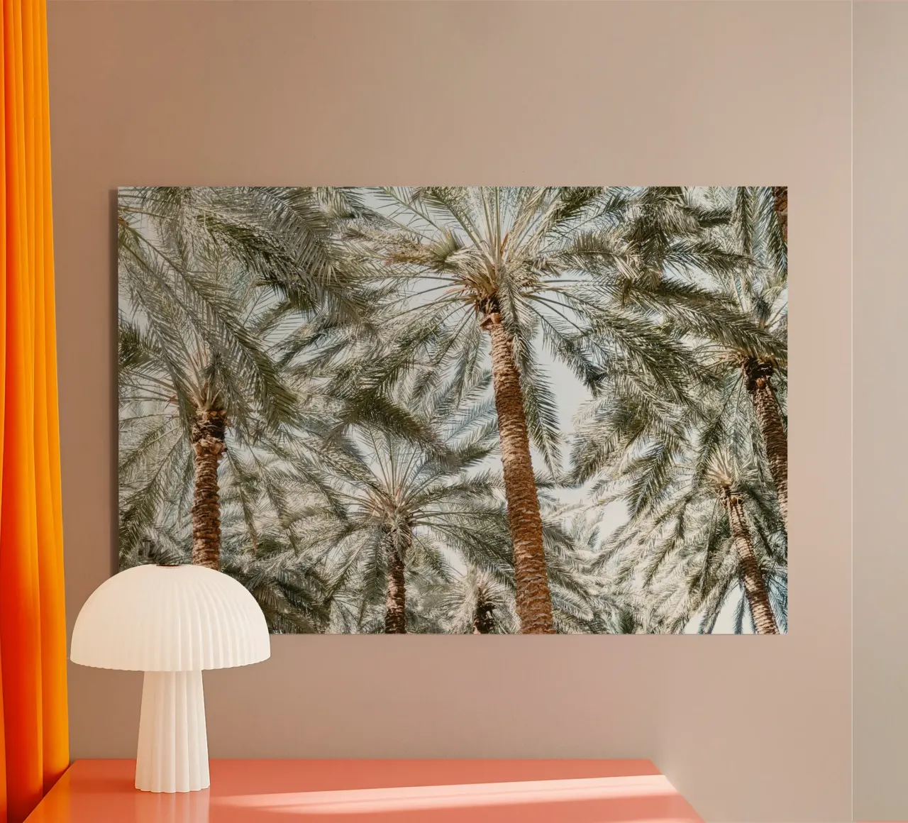 Oasis with palm trees alluminio dibond da photolovers