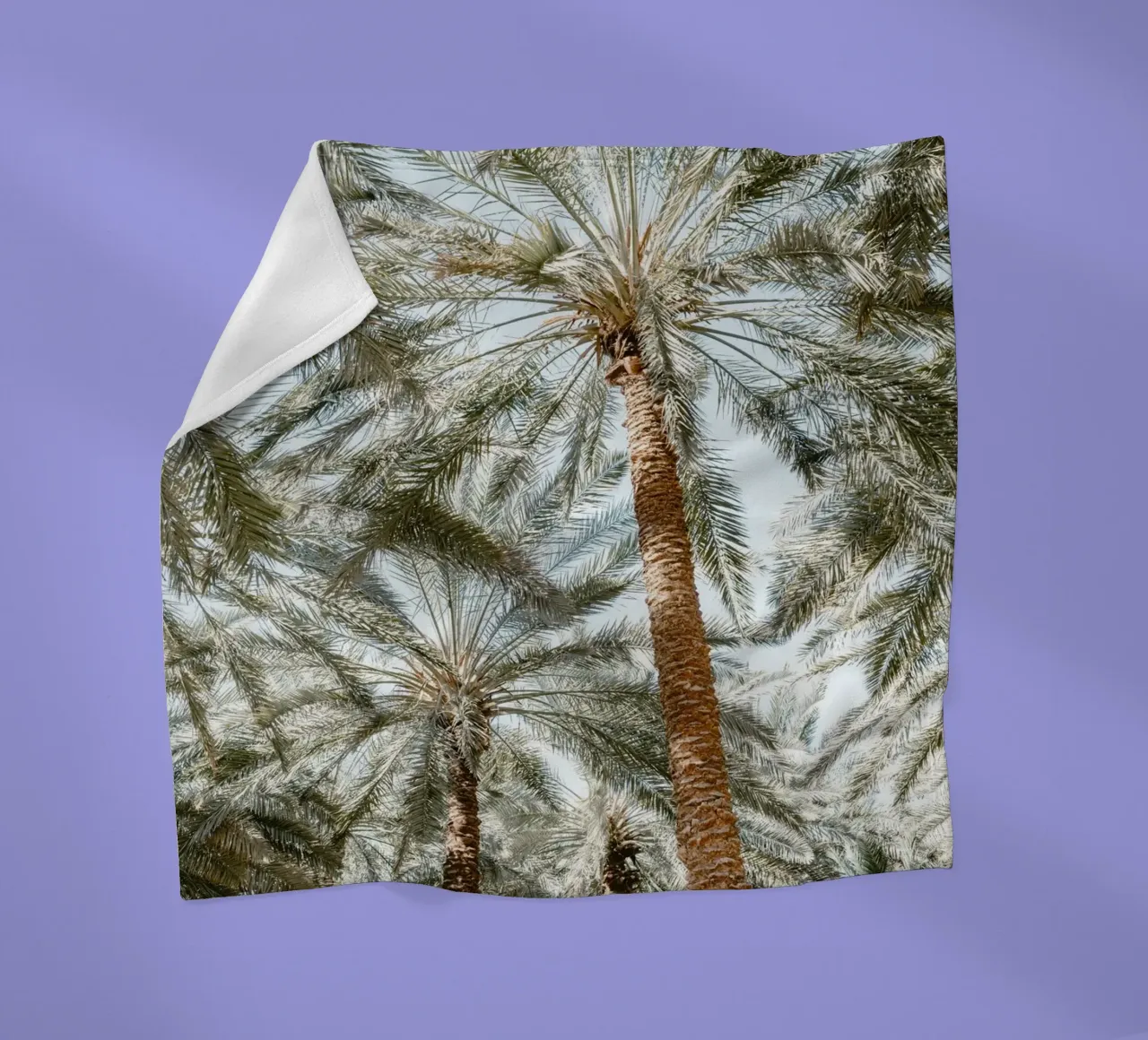 Oasis with palm trees coperta in pile da photolovers