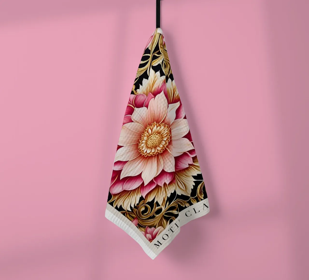 Élégant motif floral complexe torchon de komo store