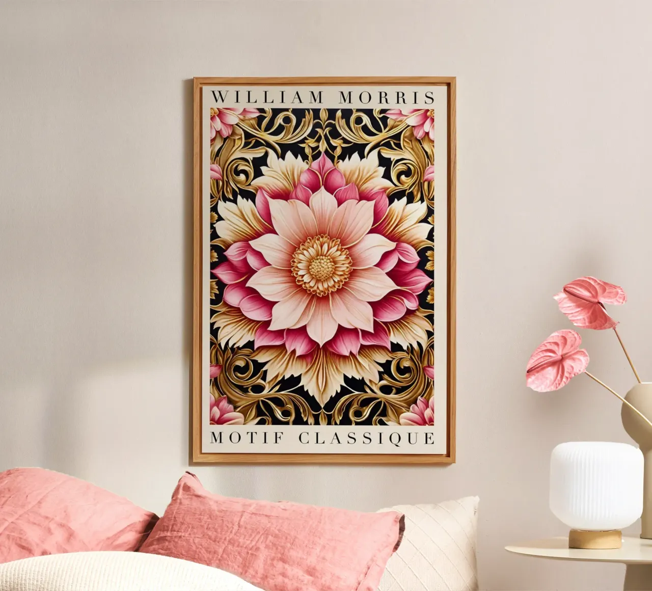 Elegant intricate floral pattern alu-dibond by komo store