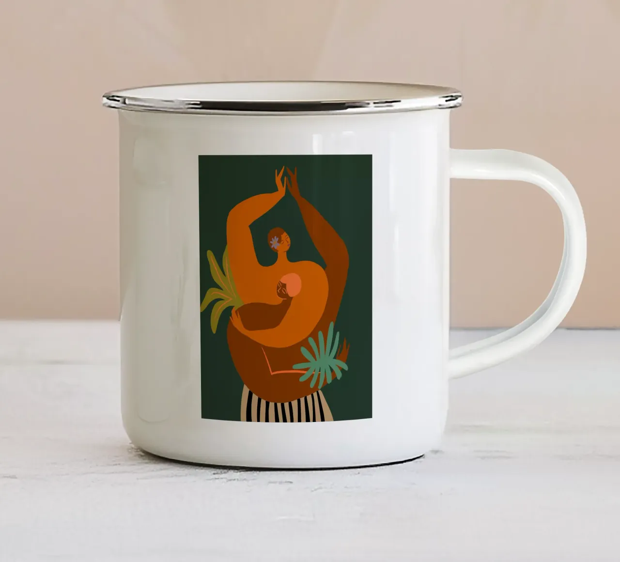 You And Me tazza in smalto da Arty Guava