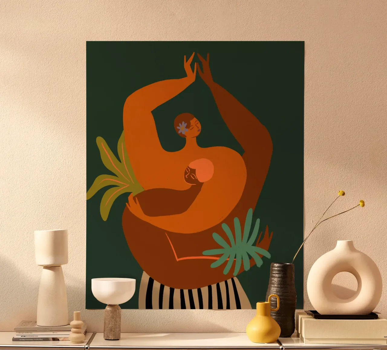 You And Me poster con telaio in alluminio da Arty Guava