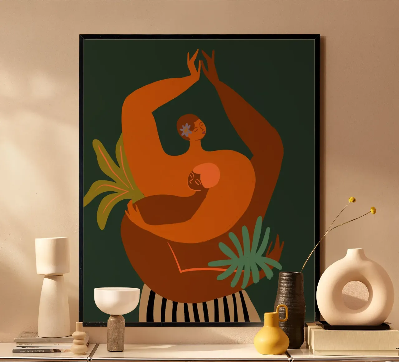 You And Me poster con telaio in alluminio da Arty Guava