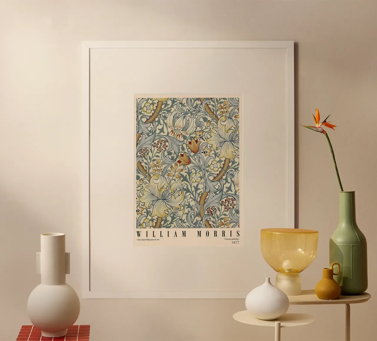 motivo floreale organico poster con telaio in plastica da komo store