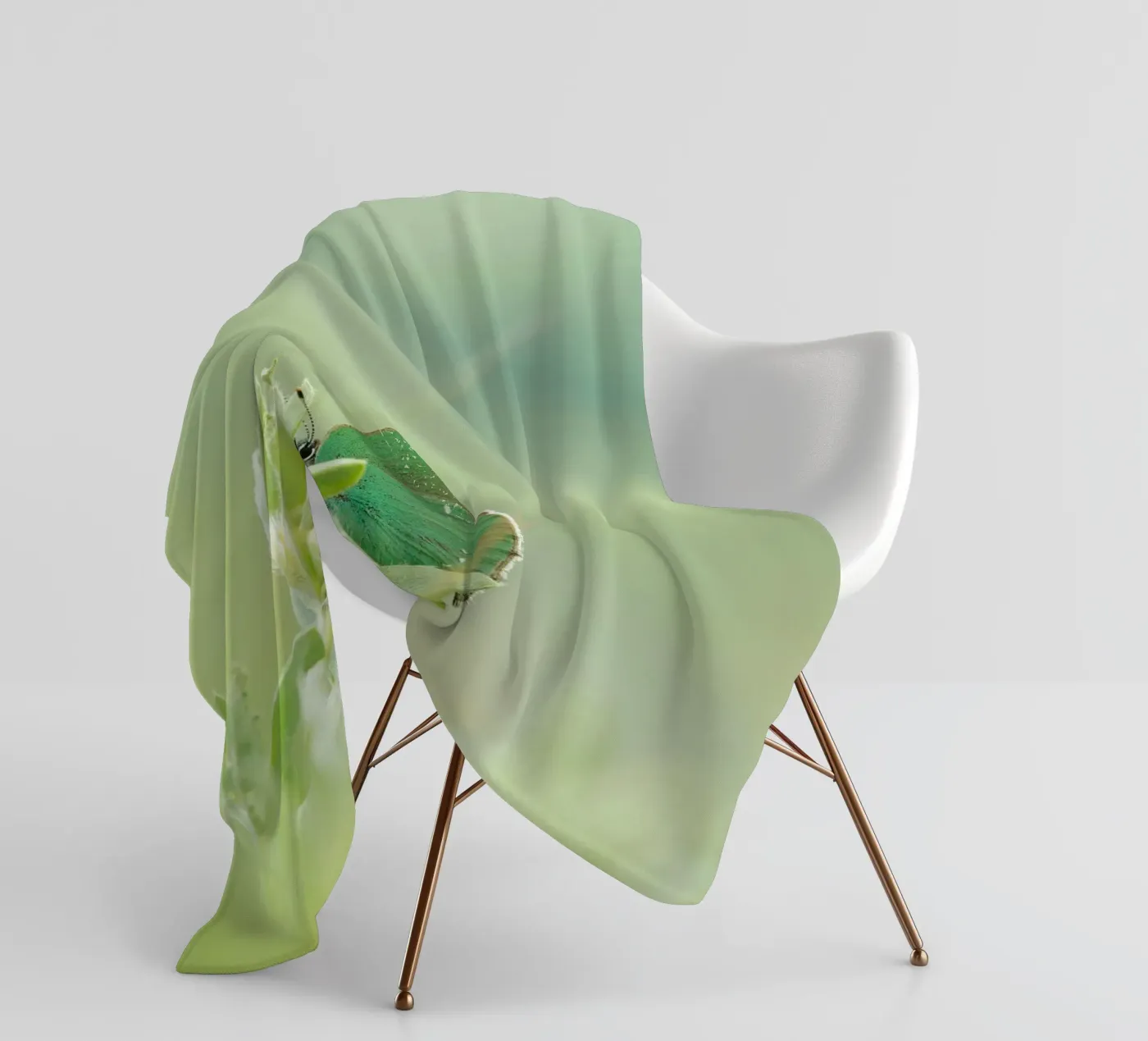 verde farfalla coperta in pile da Earthly Visions