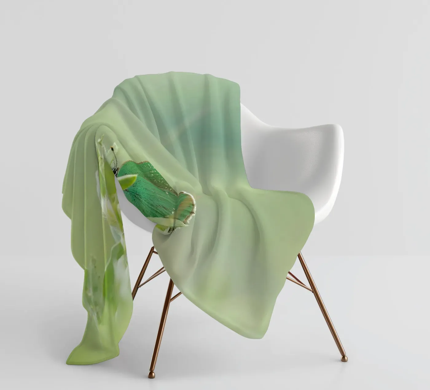 verde farfalla coperta in pile da Earthly Visions