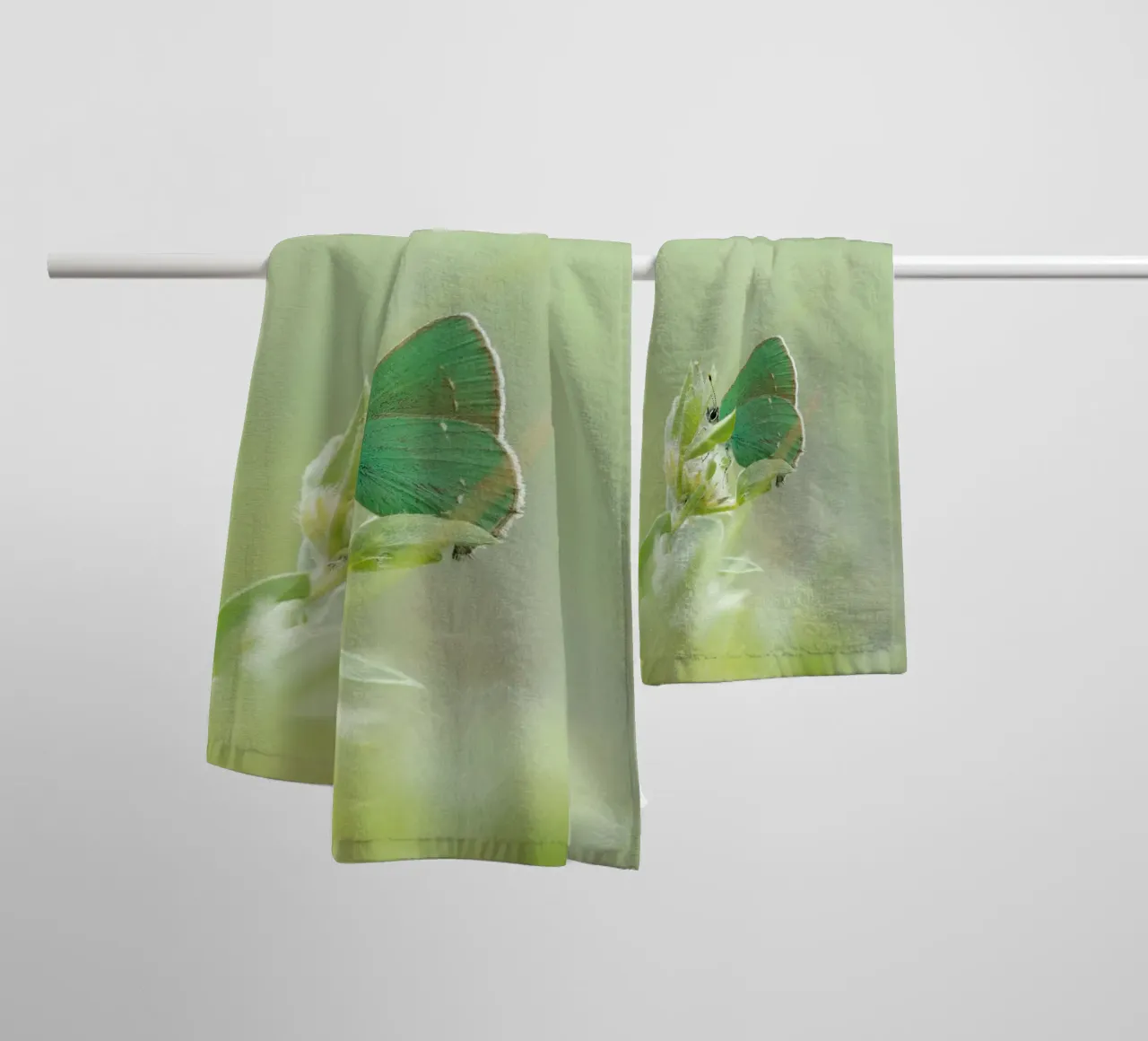 butterfly green towel by Earthly Visions