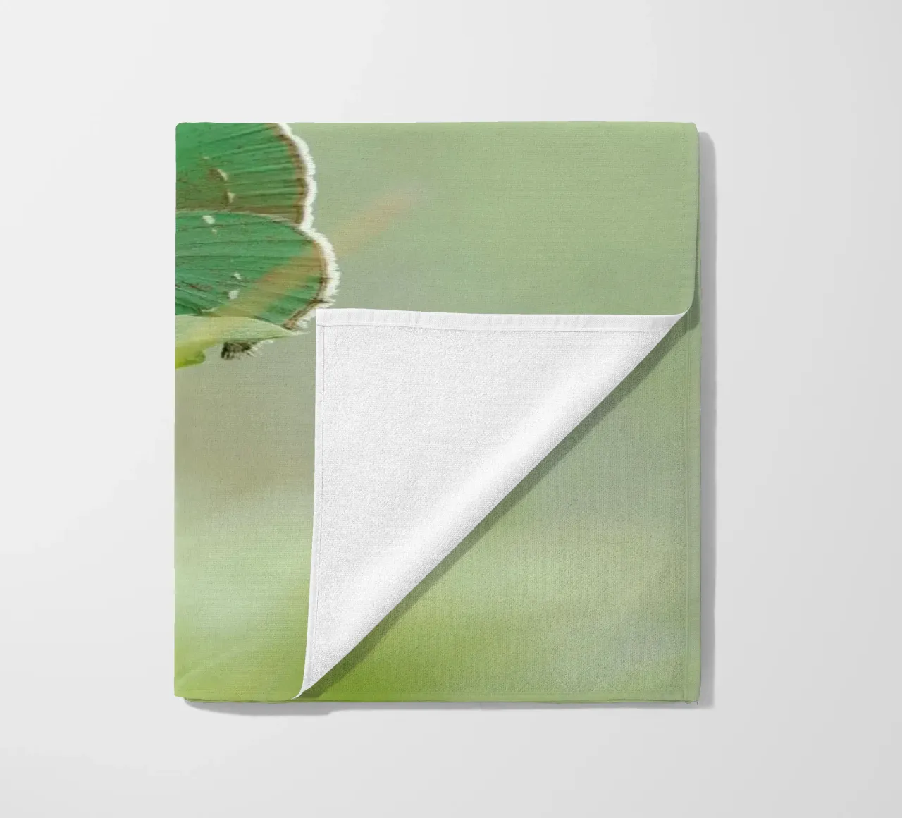 butterfly green beach towel by Earthly Visions