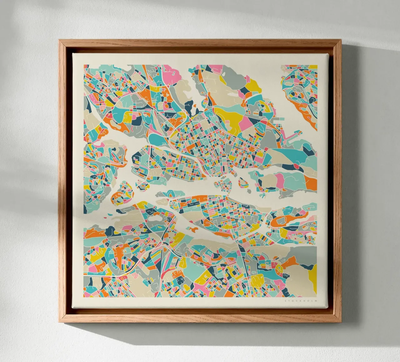 MAPPA DI STOCCOLMA tela da Jazzberry Blue