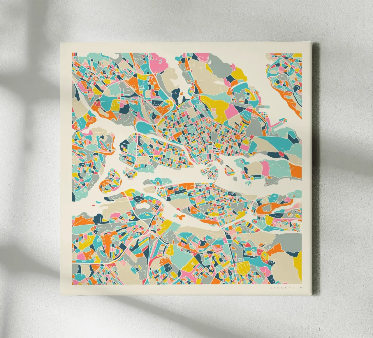 MAPPA DI STOCCOLMA tela da Jazzberry Blue