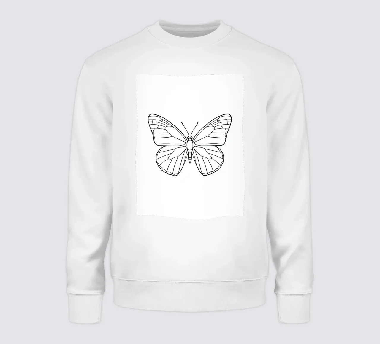 butterfly displaying intricate linework and elegant symmetry sweatshirt by DesignDoodle