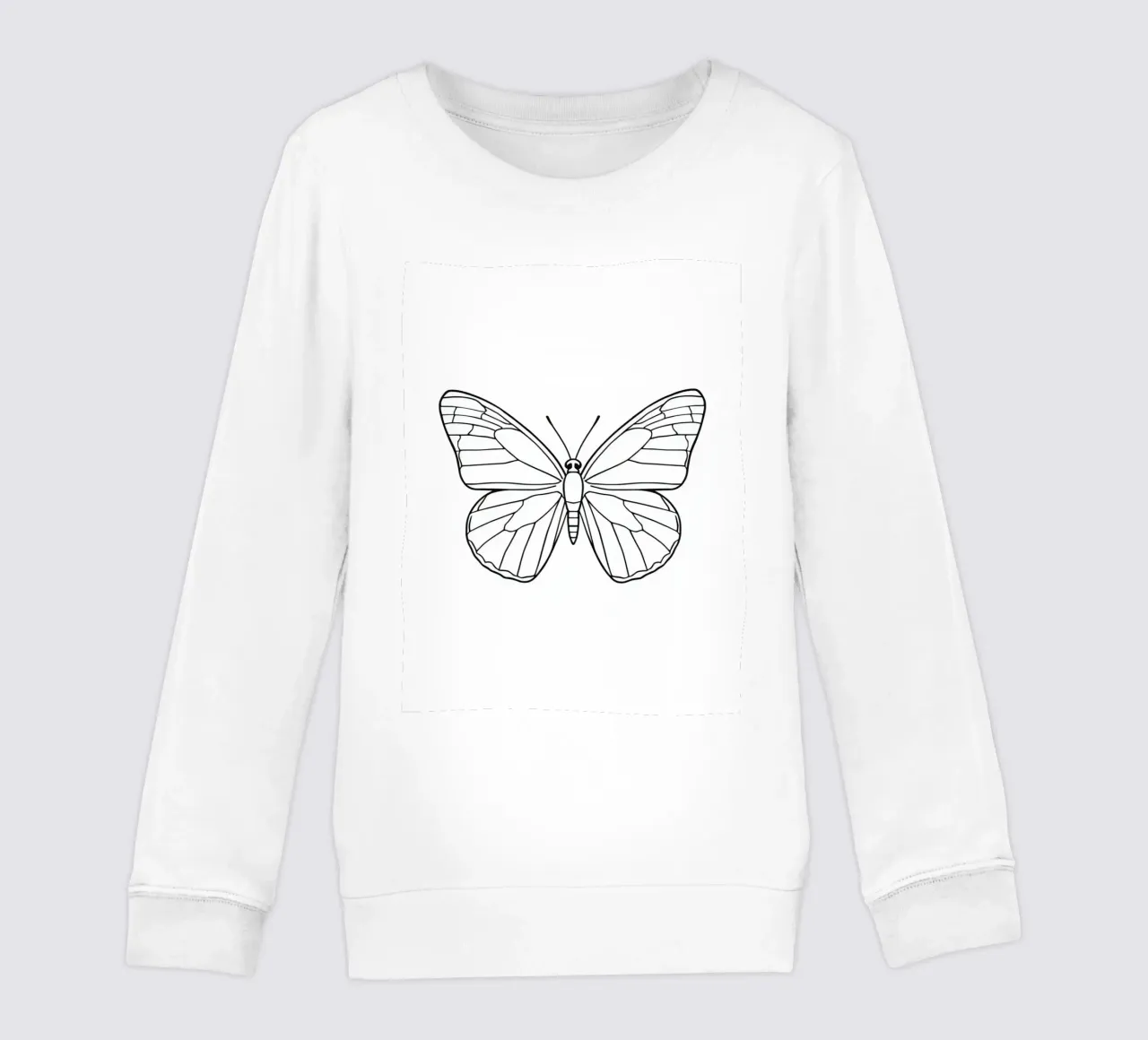 butterfly displaying intricate linework and elegant symmetry kids sweatshirt by DesignDoodle