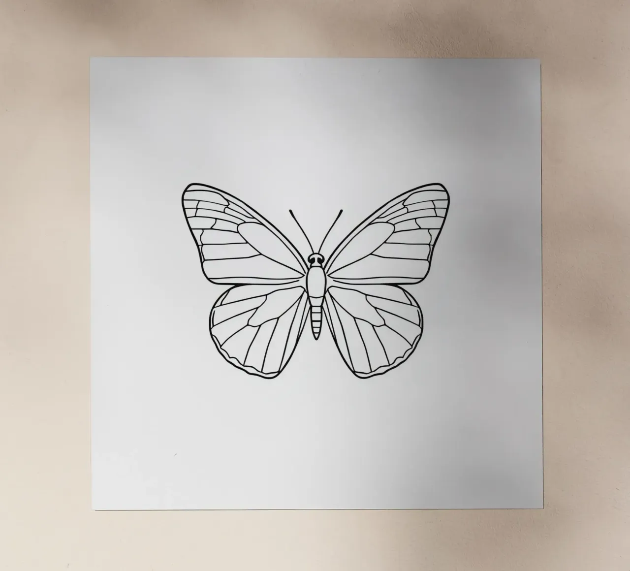 butterfly displaying intricate linework and elegant symmetry backlit film by DesignDoodle