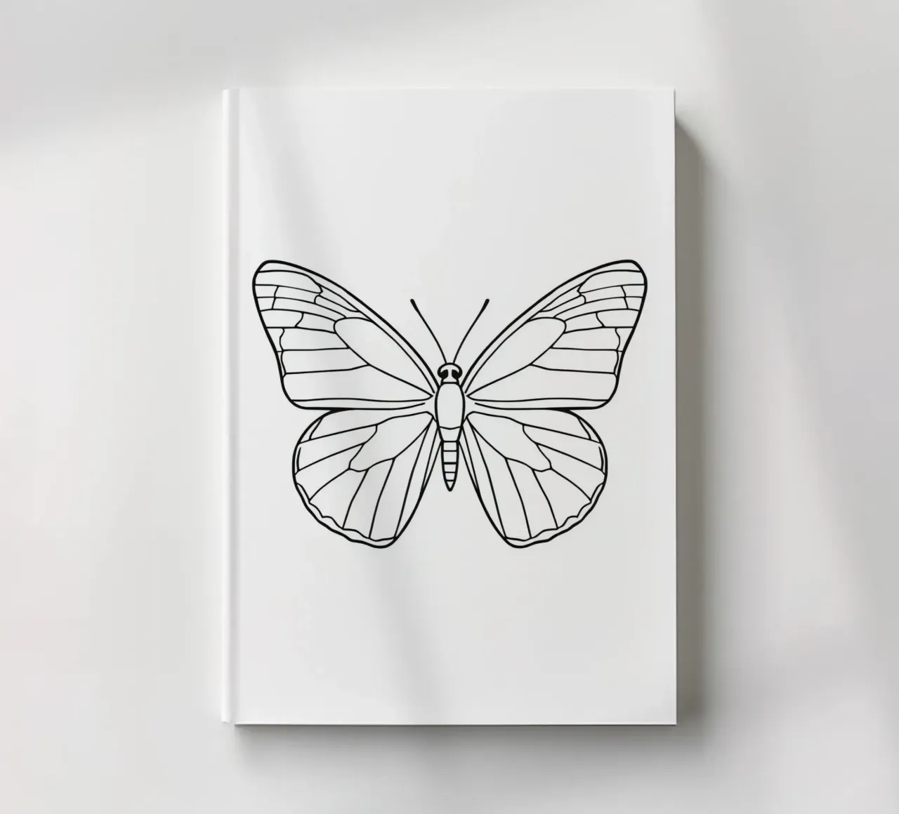 butterfly displaying intricate linework and elegant symmetry notebook by DesignDoodle