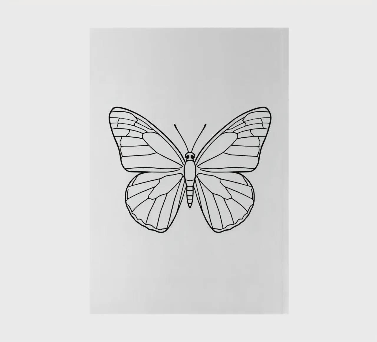 butterfly displaying intricate linework and elegant symmetry notebook by DesignDoodle