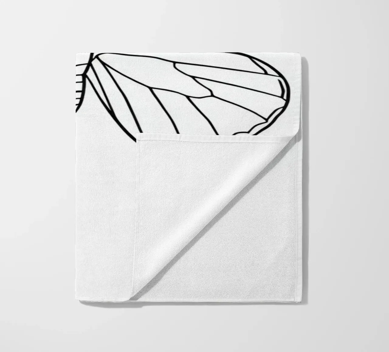 butterfly displaying intricate linework and elegant symmetry beach towel by DesignDoodle